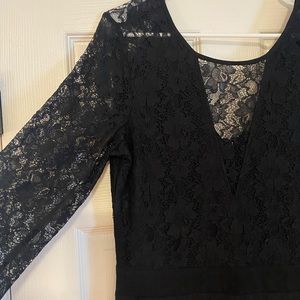 NEVER WORN long sleeve black jumpsuit w/ lace top